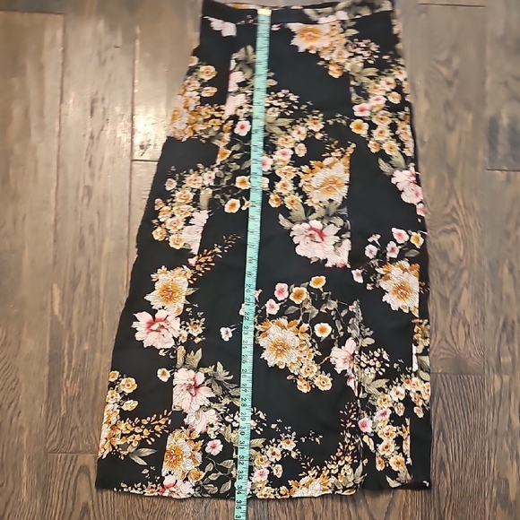 Anthropologie Maeve Black Floral Skirt - Picture 6 of 9